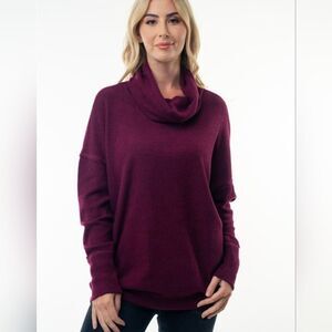 Est. 1946 Women's Purple Cowl Neck Sweater Size Small